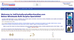 Desktop Screenshot of 1stchoicesurplusmerchandise.com