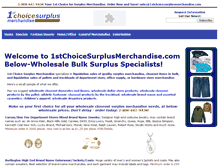 Tablet Screenshot of 1stchoicesurplusmerchandise.com